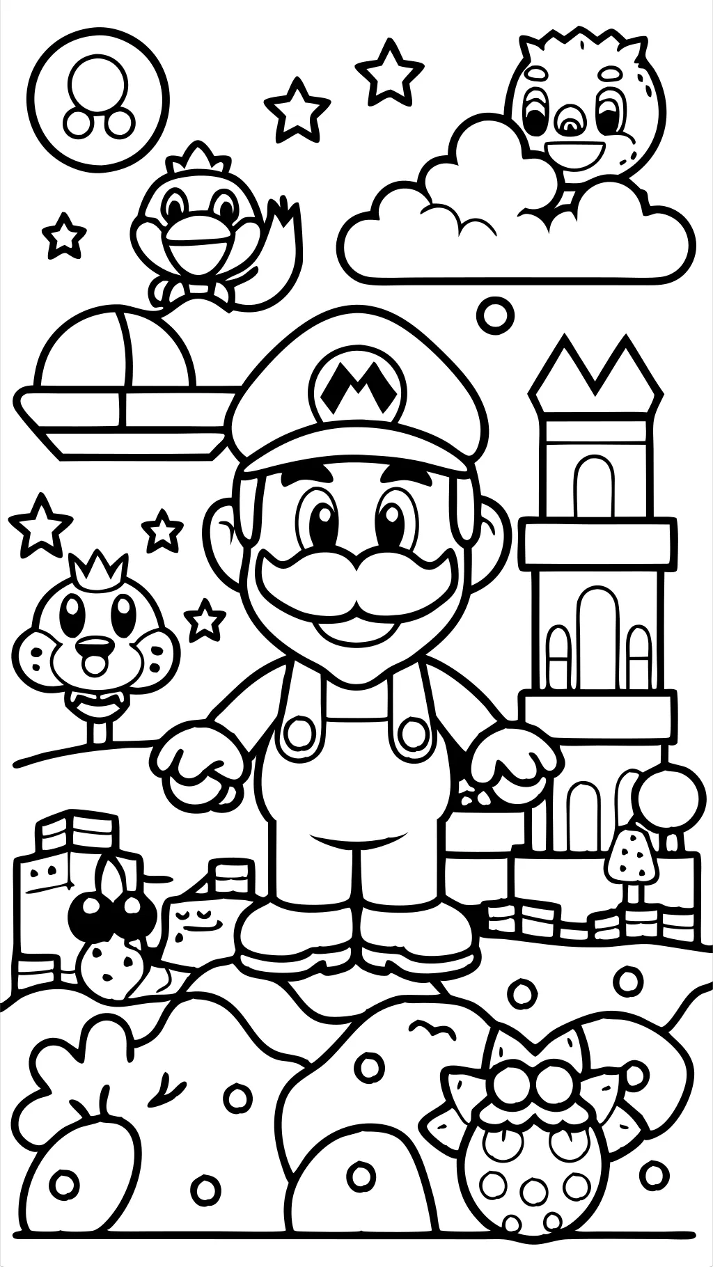 super mario coloring pages printable